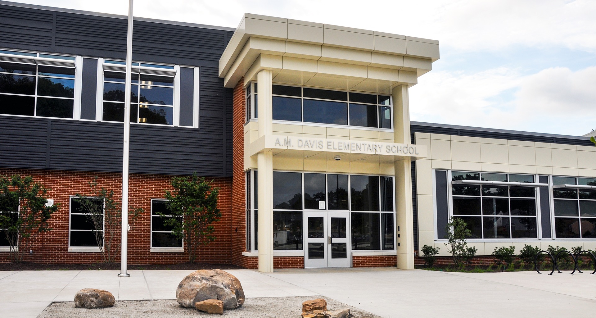 Front of new building