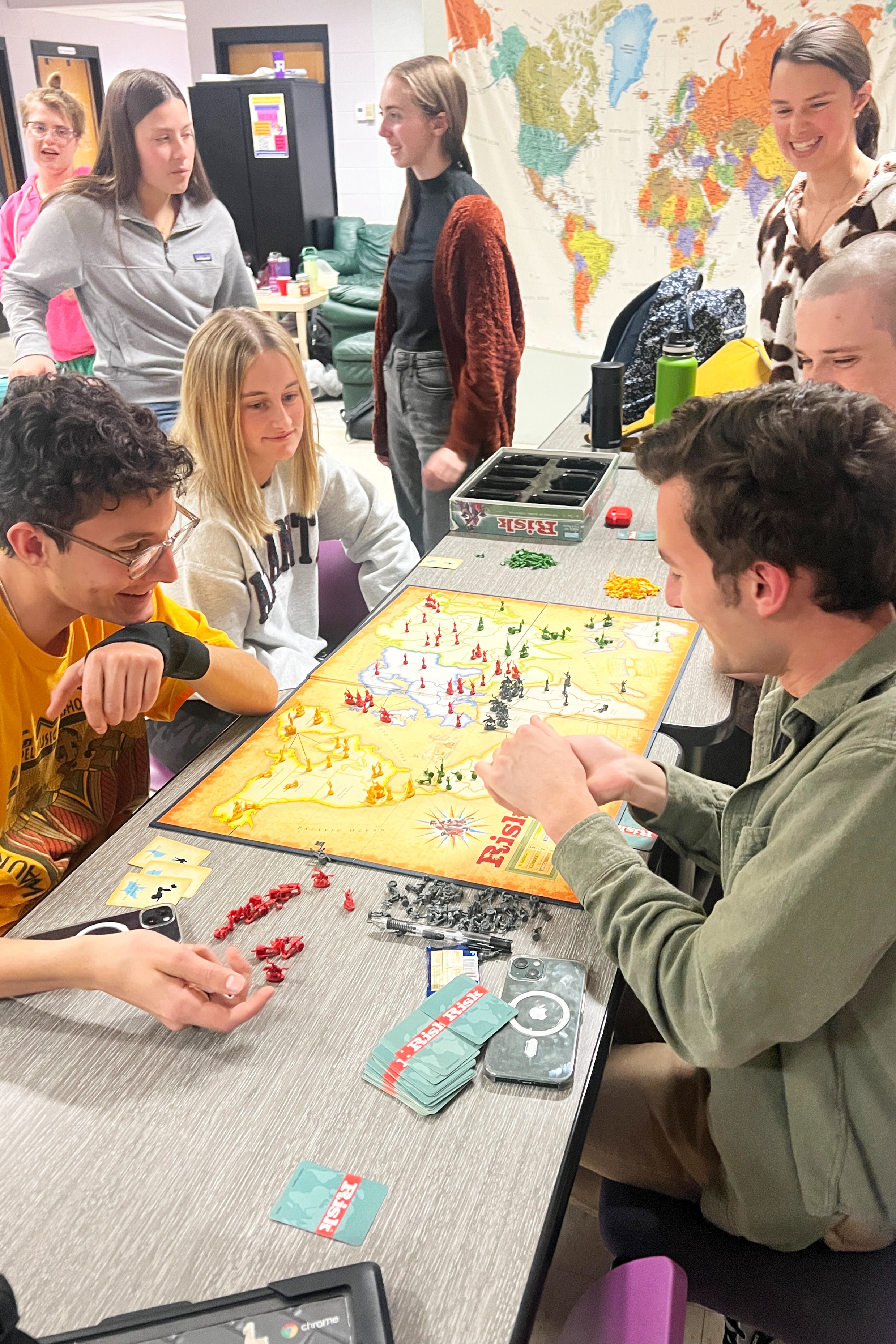 Students playing a game