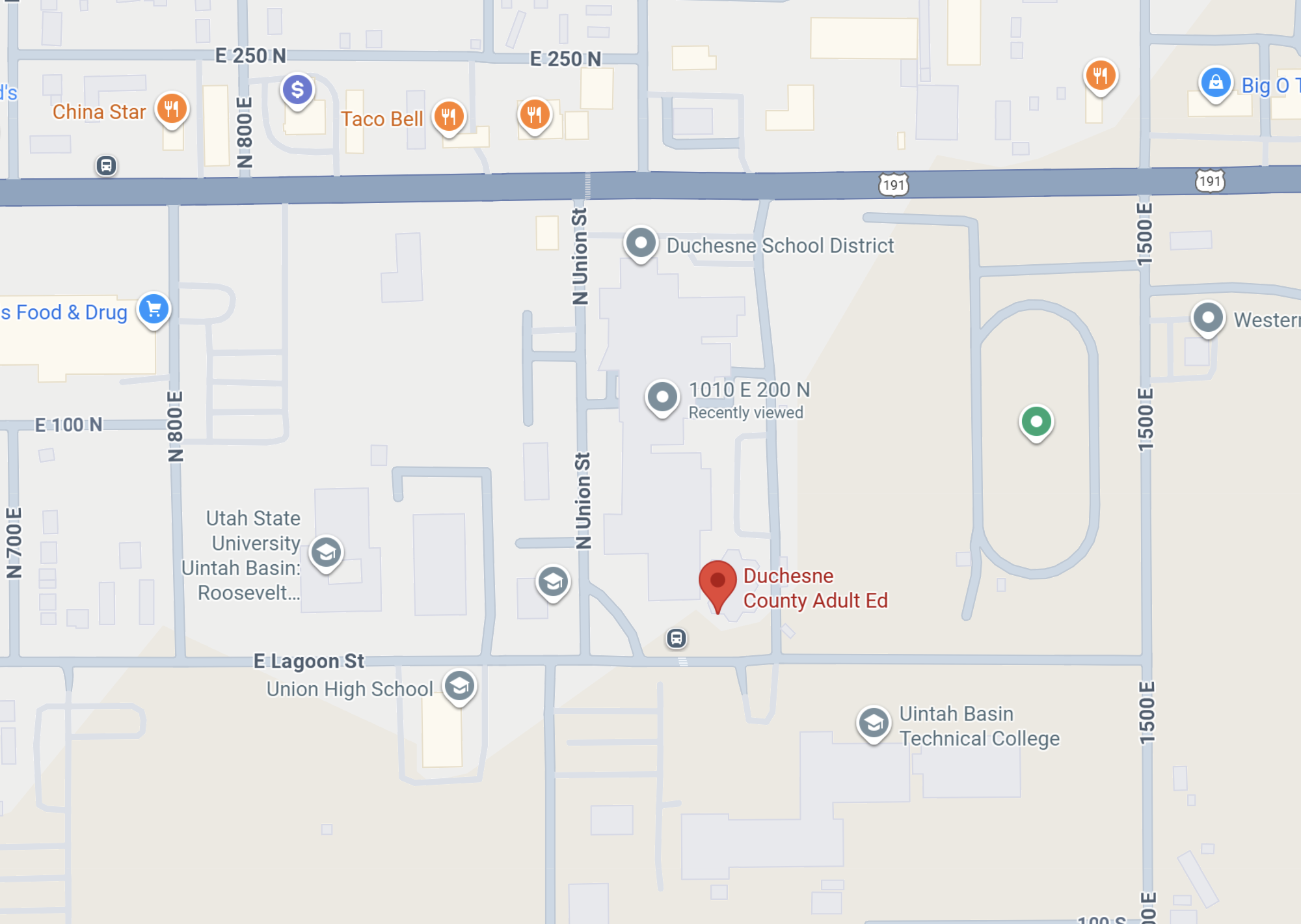 Map of Adult Ed Building