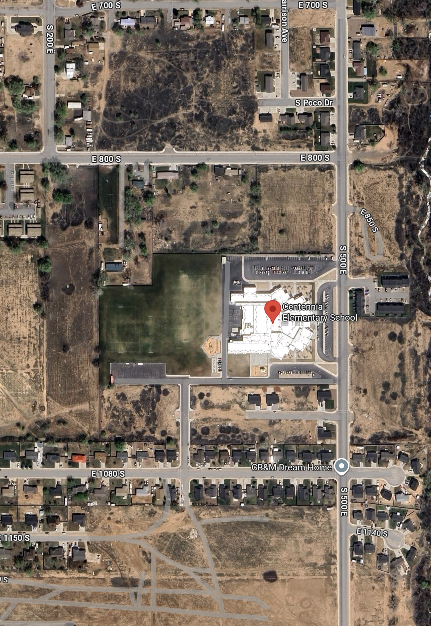 Map of where Centennial elementary is located.