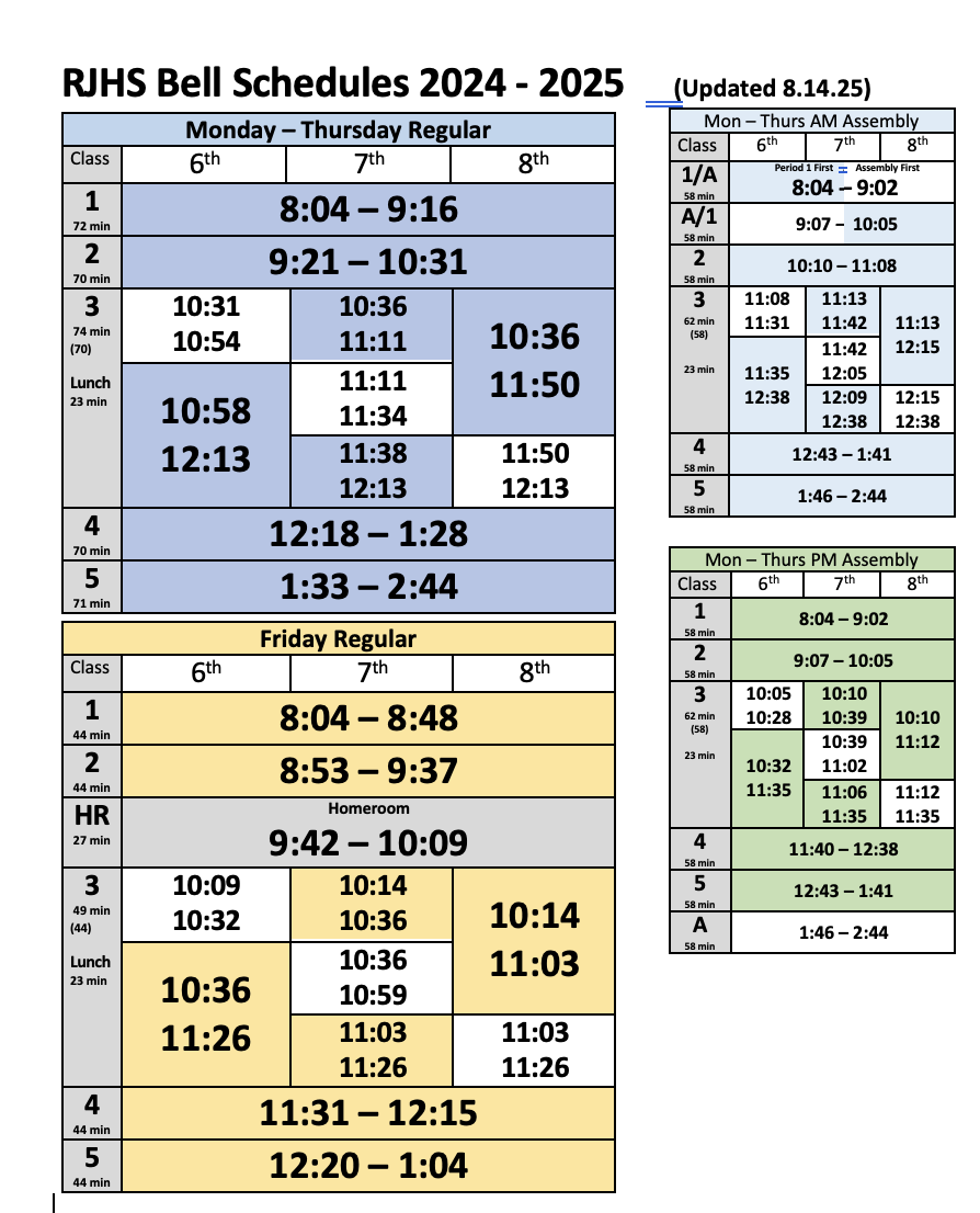 Bell Schedule