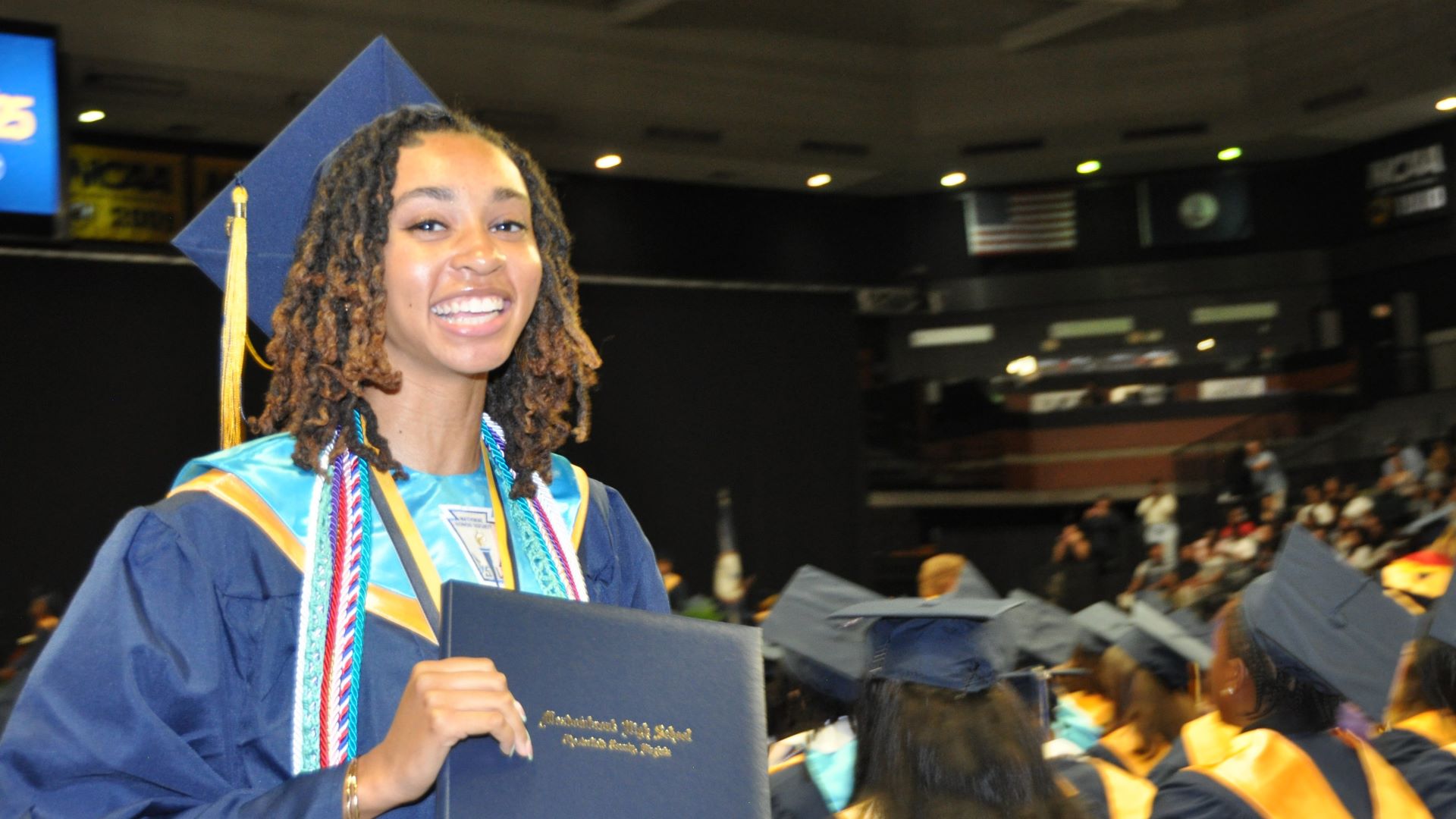 Graduate smiling