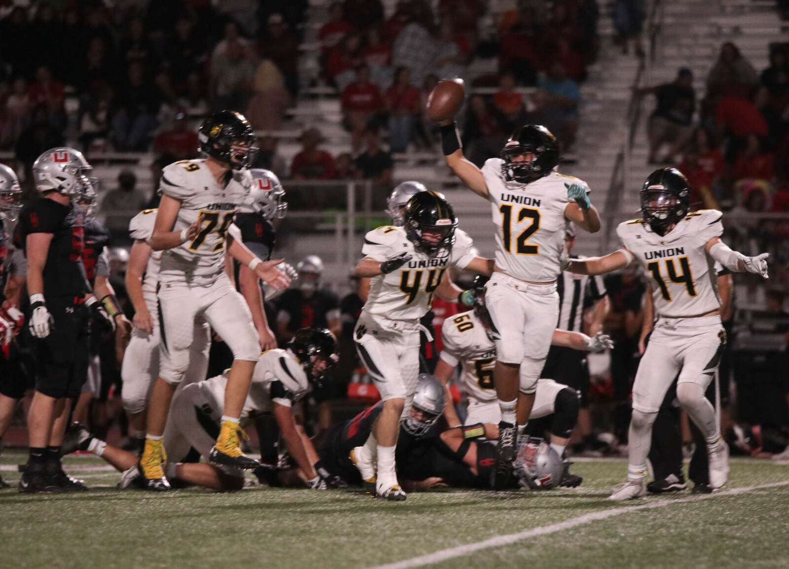 Jacob Sasser forced and recovered fumble from Uintah QB
