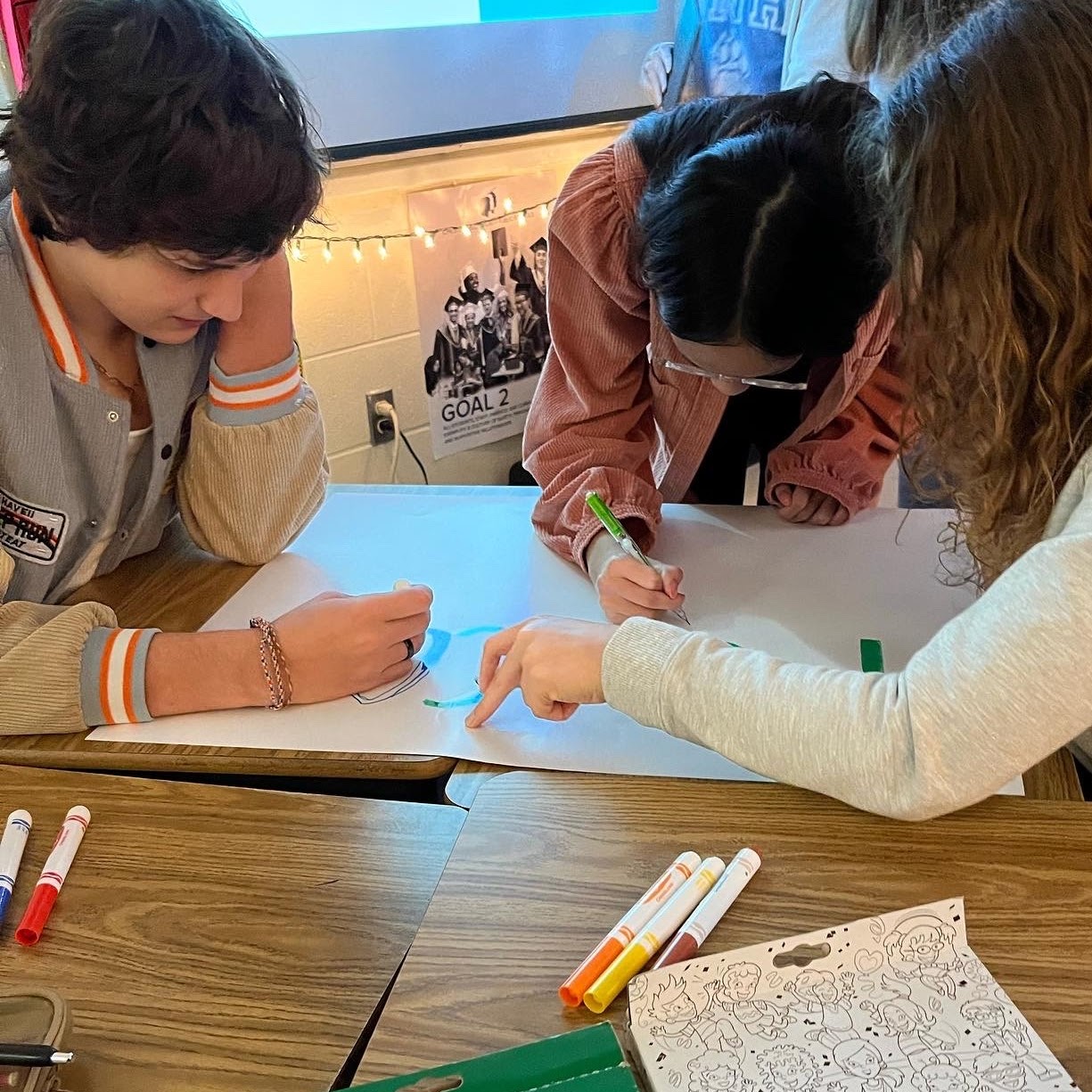 Students working together