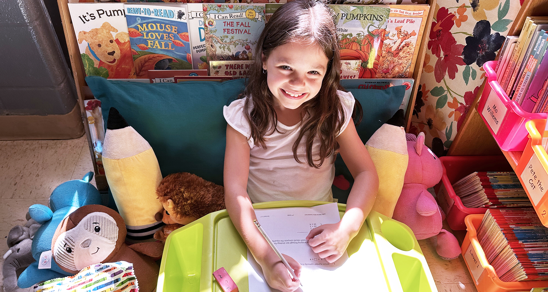 Young student reading a book