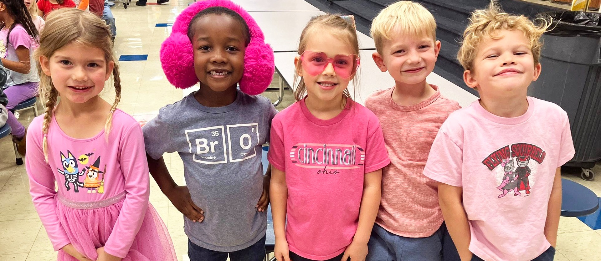 group of students smile for the camera