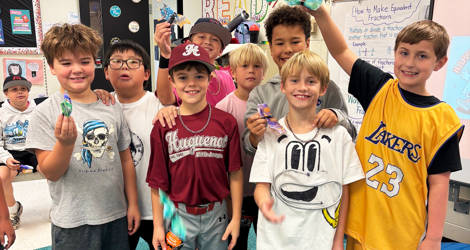 group of students pose for a photo