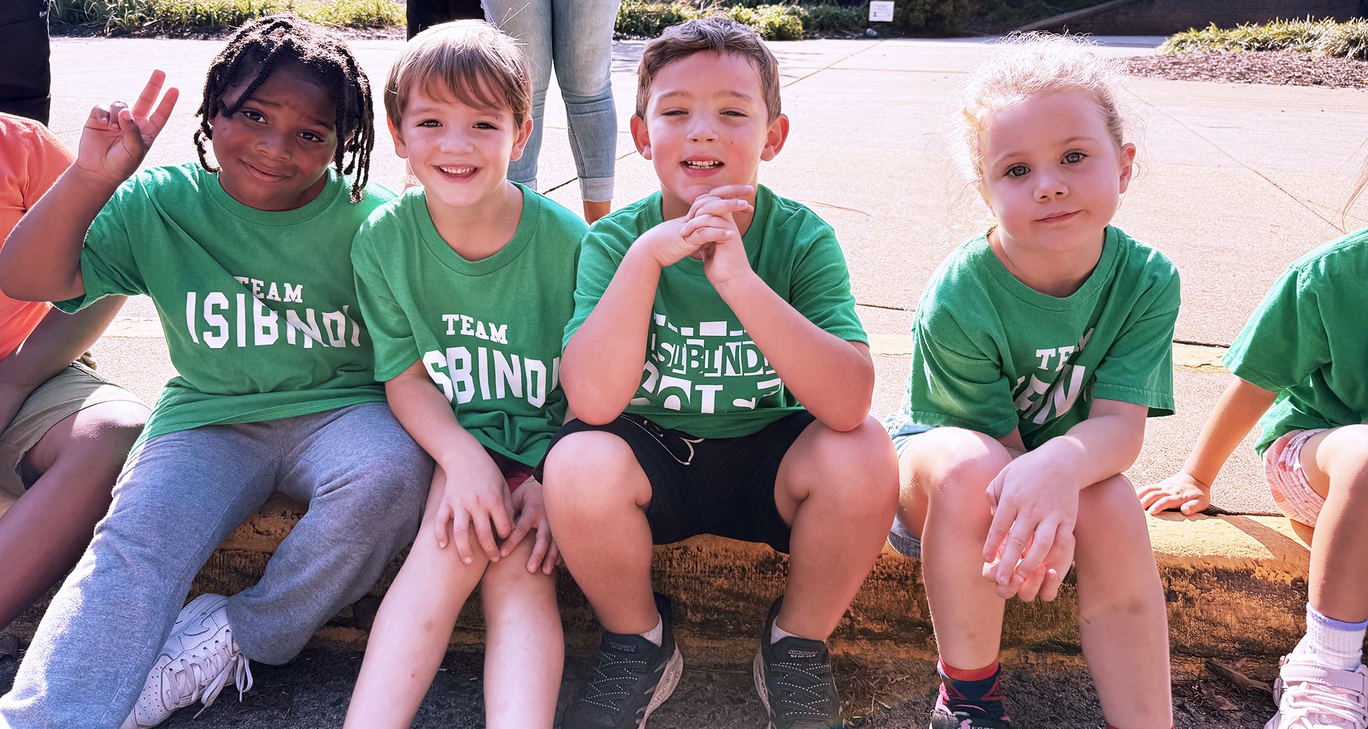 group of students pose for a photo