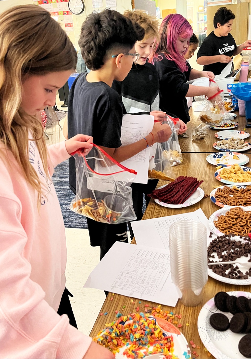 student wearing silly glasses