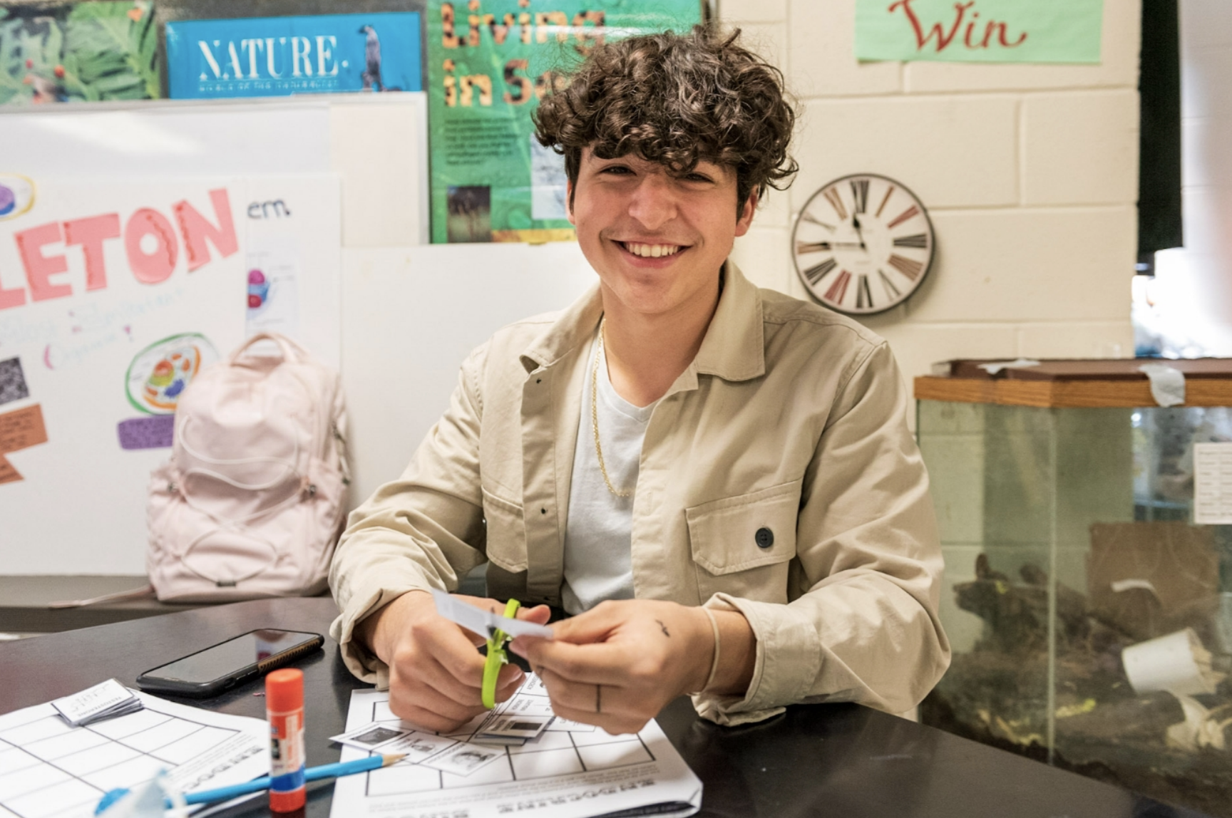 male student smiling