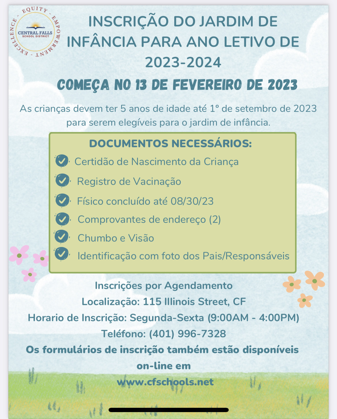 Kindergarten Registration-Portuguese 