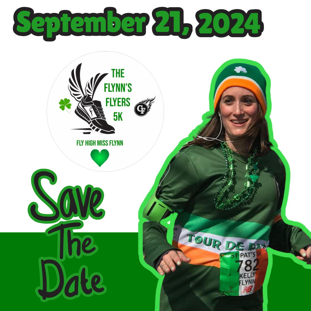 September 21, 2024- The Flynn's Flyers 5k  Save the date image.