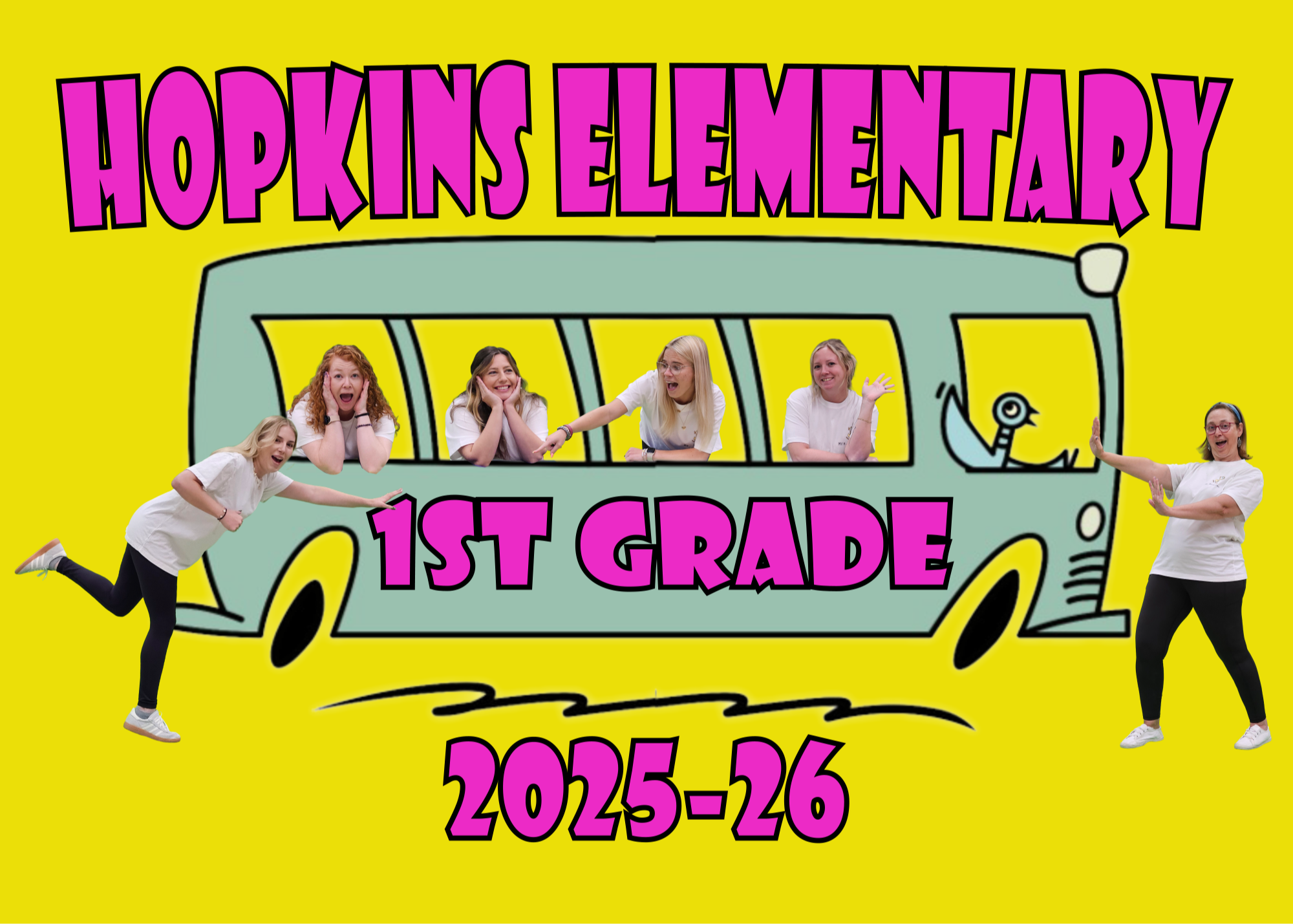 Hopkins teachers in a thematic pose