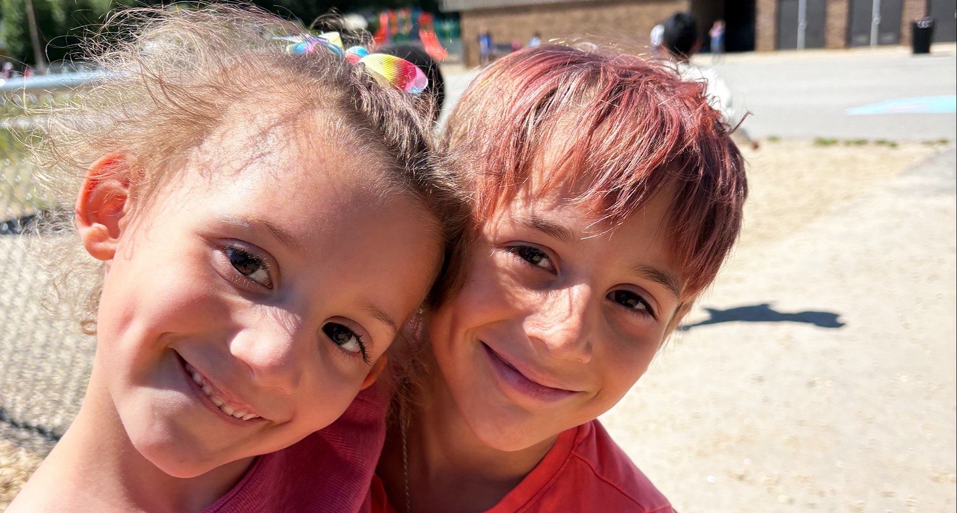 two students pose for a photo