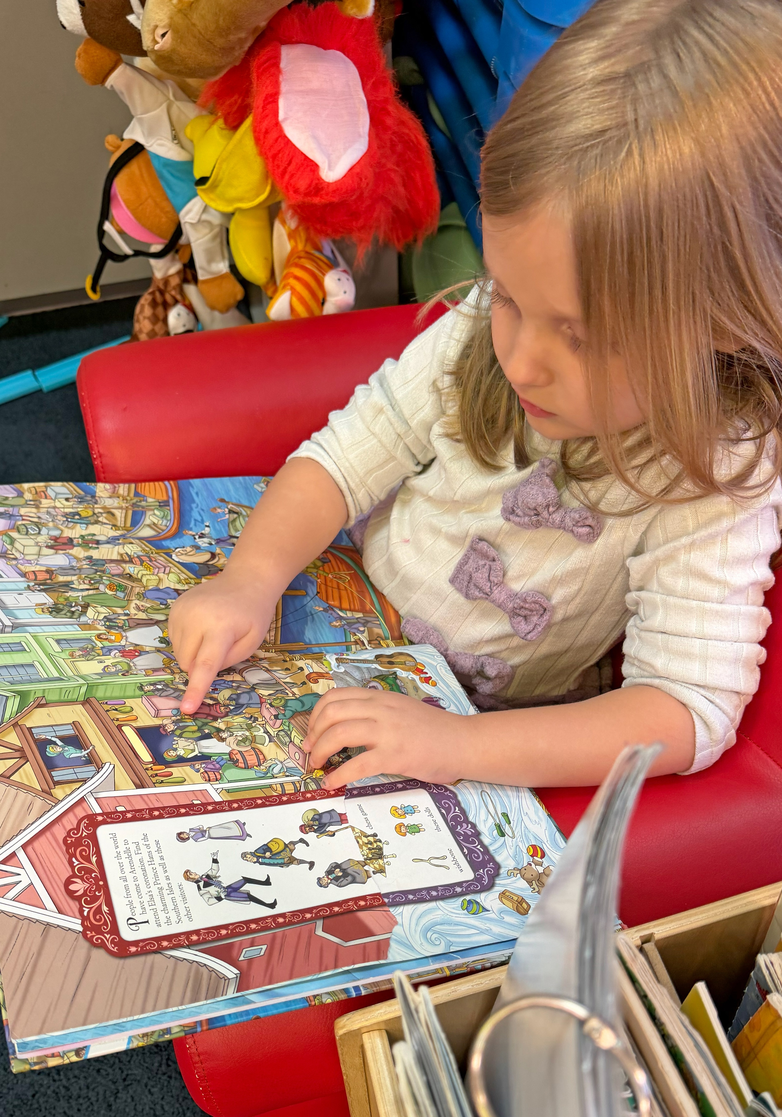 young student reading in class