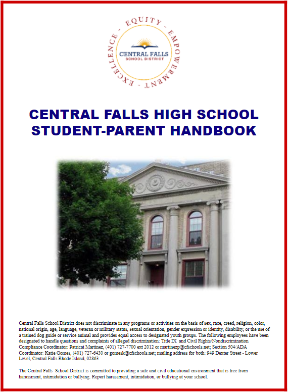 Central Falls High School Student-Parent Handbook