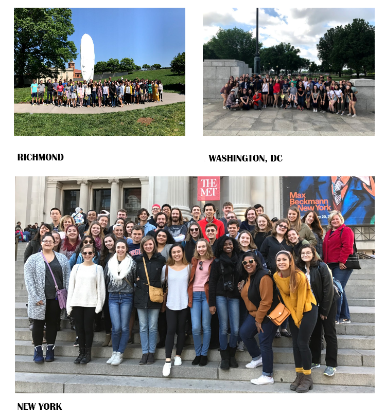 COLLAGE OF STUDENTS POSED AS GROUPS