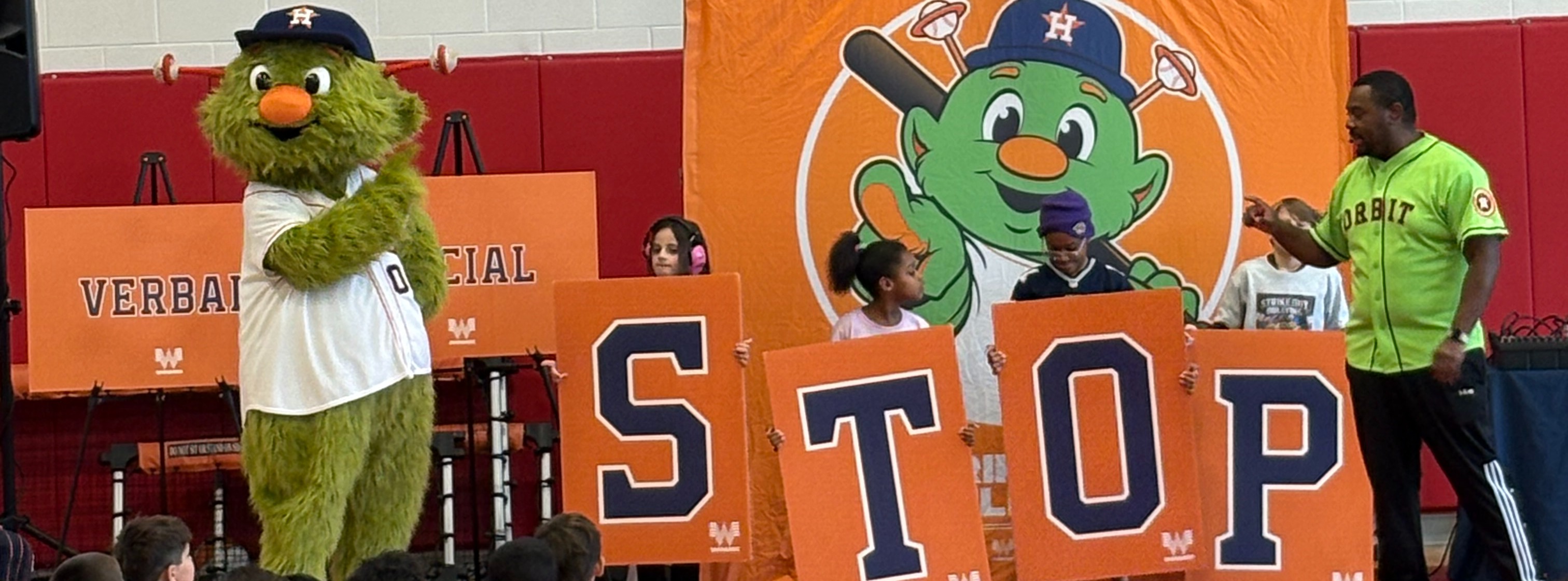 Orbit visits the school