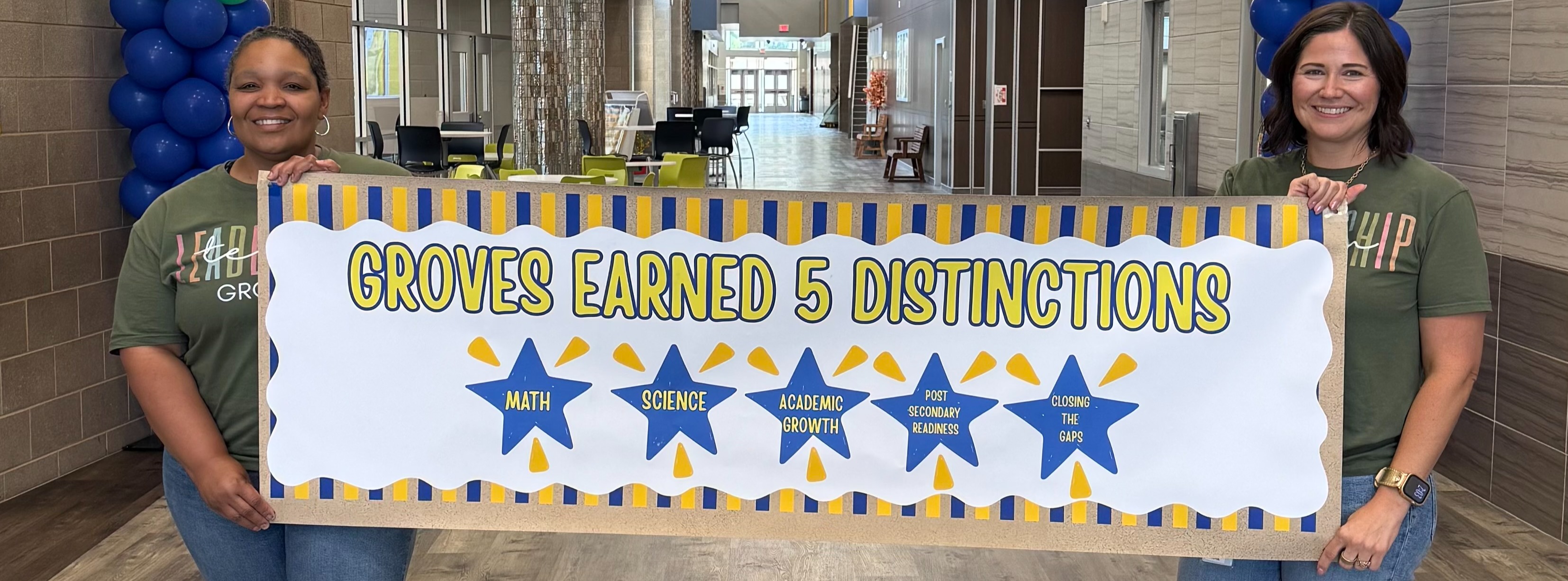 Groves Elementary earned five distinctions for the 2025-2026 school year