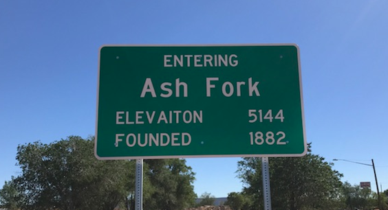 Ash Fork transit sign