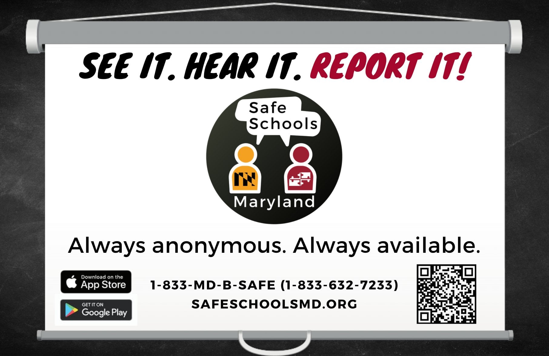 If You see or hear something suspicious, say something to an adult
