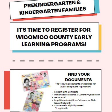 Picture of PreK and Kindergarten Documents Needed flyer