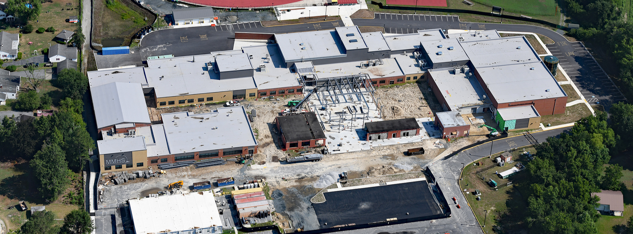 Aerial image of Mardela MS/HS Construction