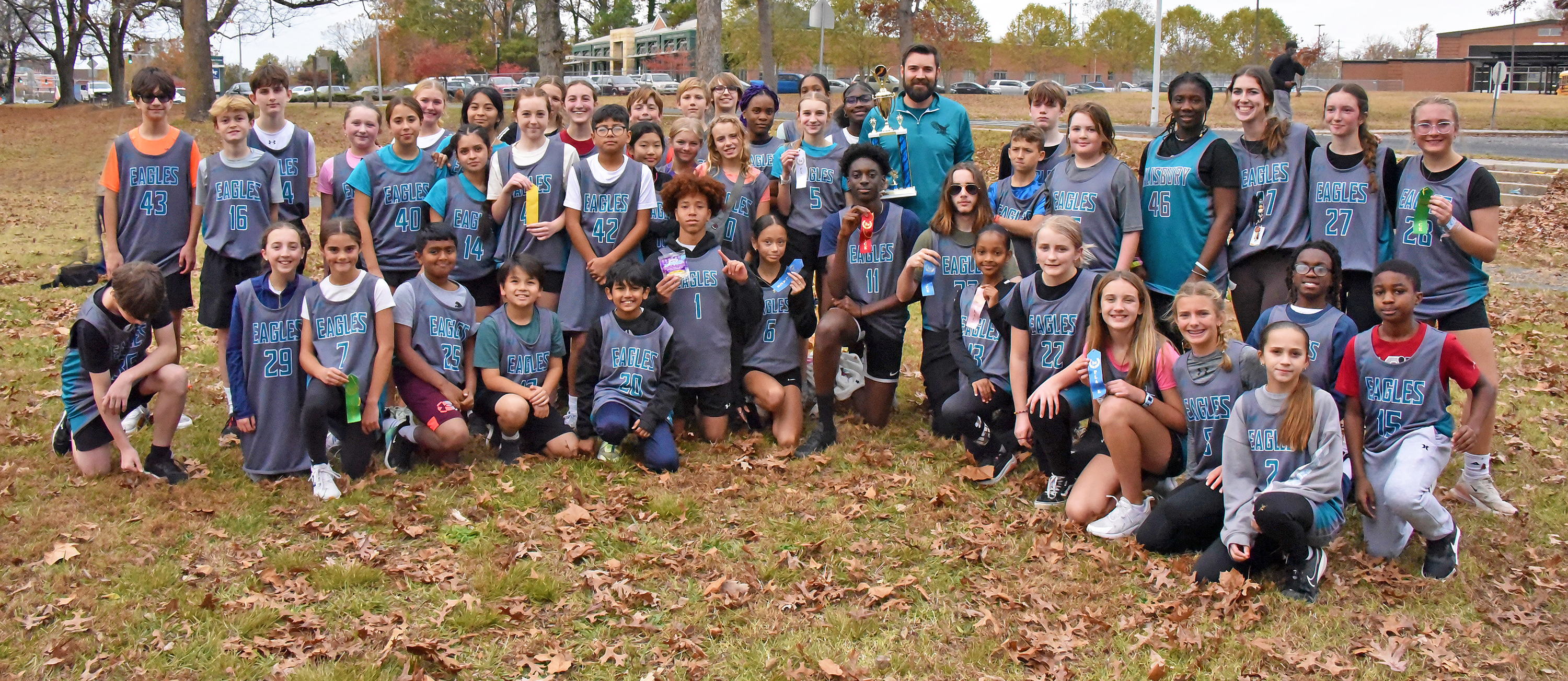 Salisbury Middle team that won county cross country championship