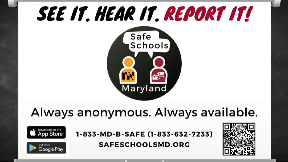 iMAGE OF FLYER stating if you see or hear something suspicious, please report it