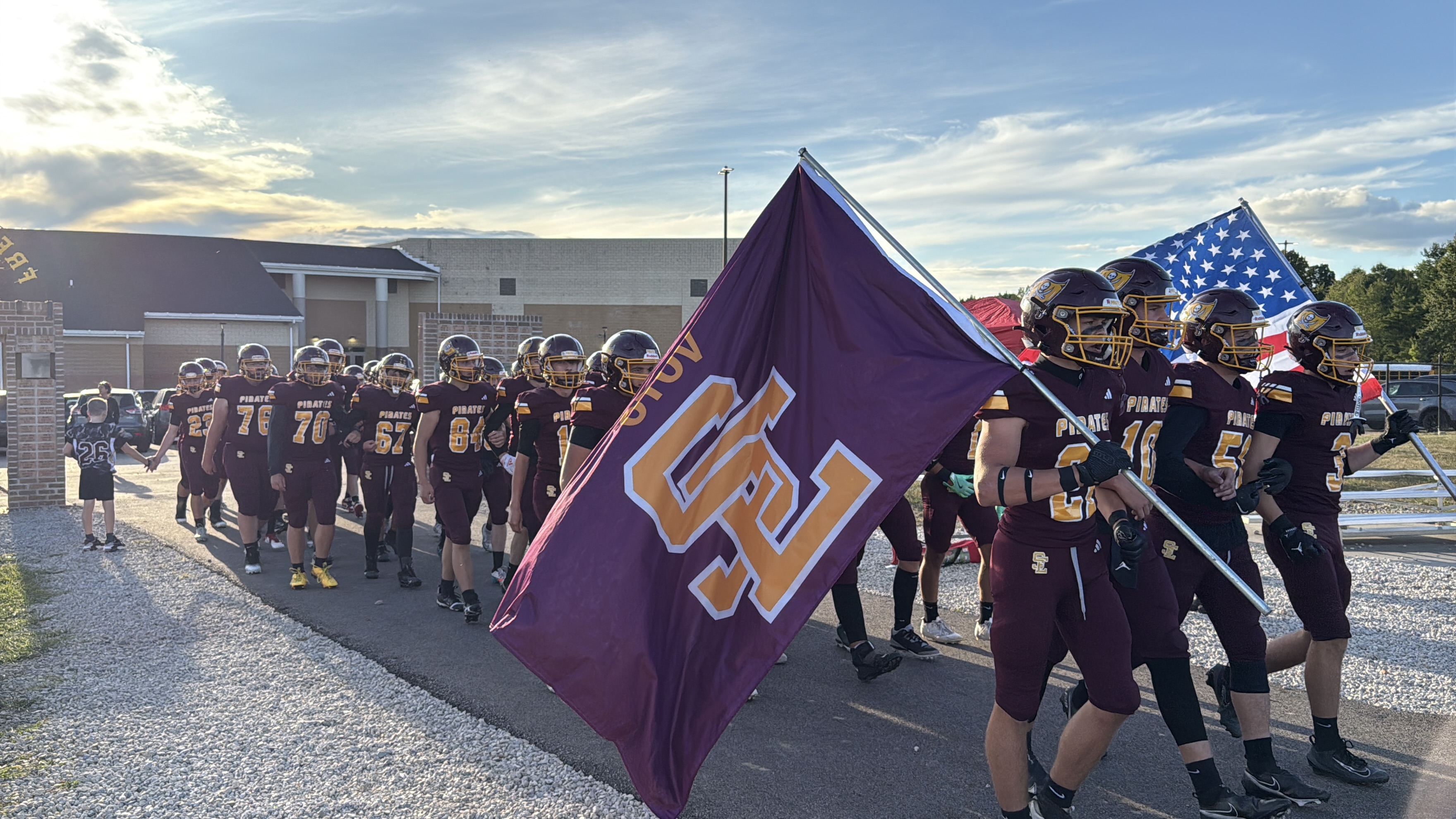 Football team entrance