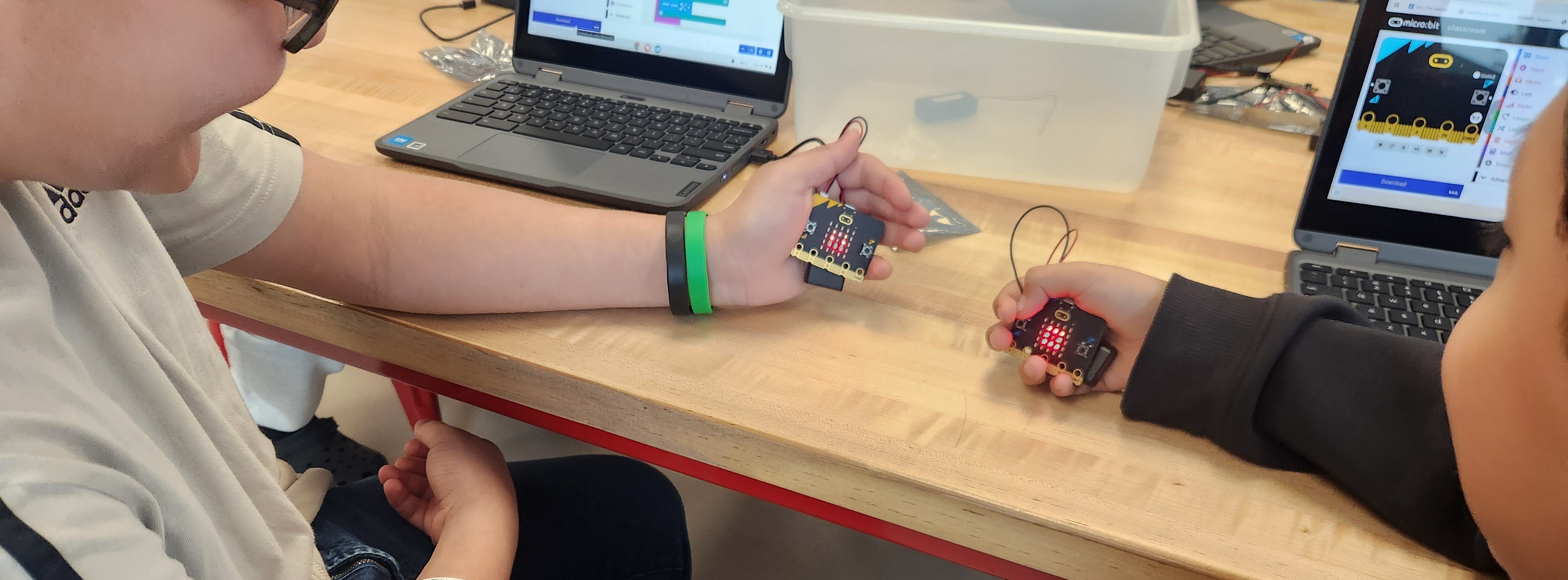 Students Programming micro:bit