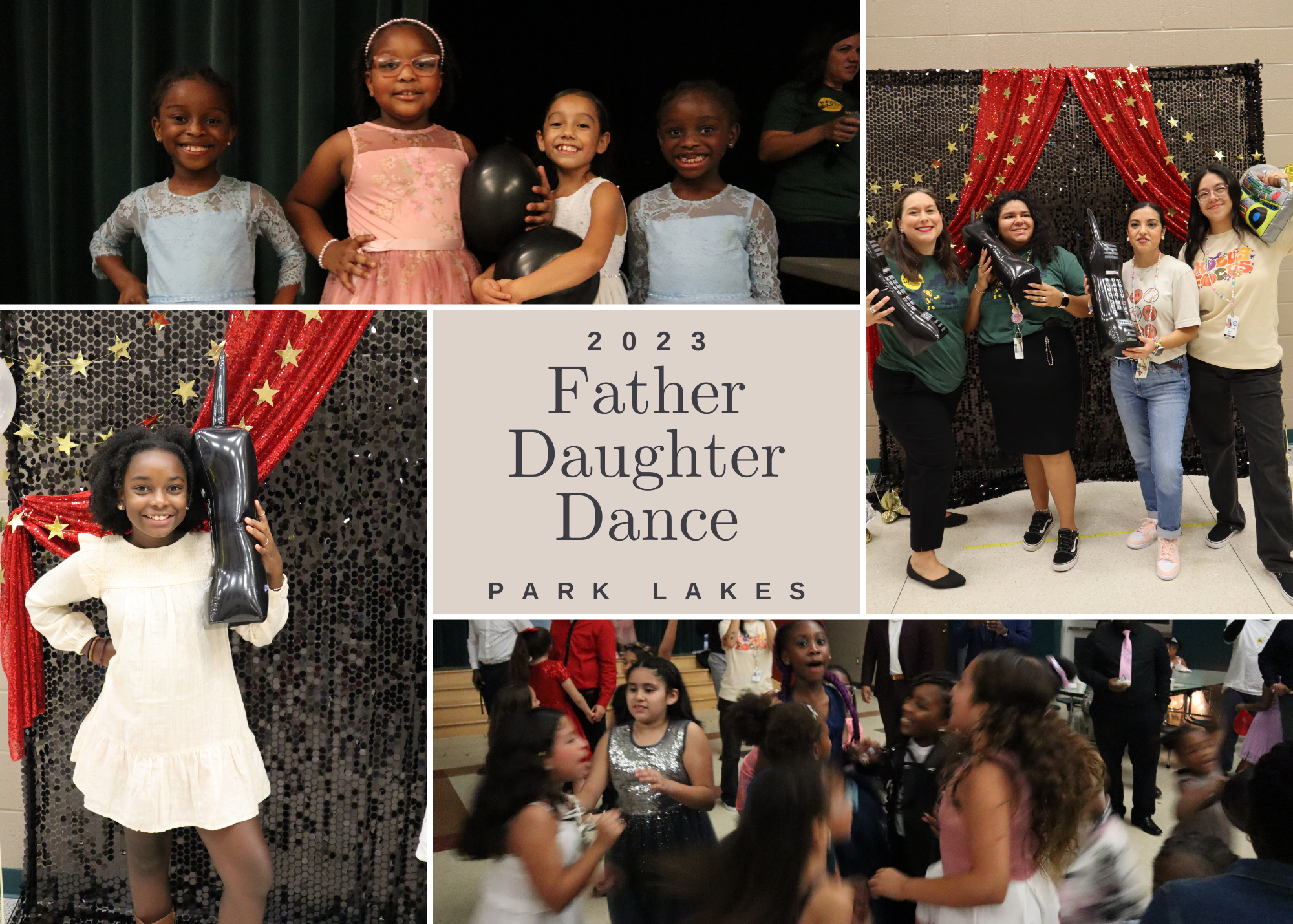 Collage of images from the Father Daughter Dance