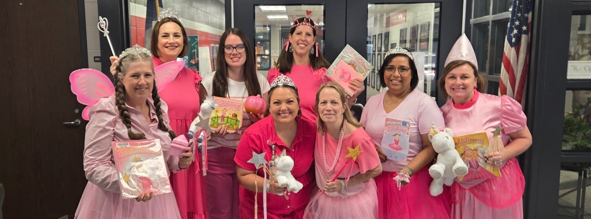 office Staff dressed up as Pinaklicious