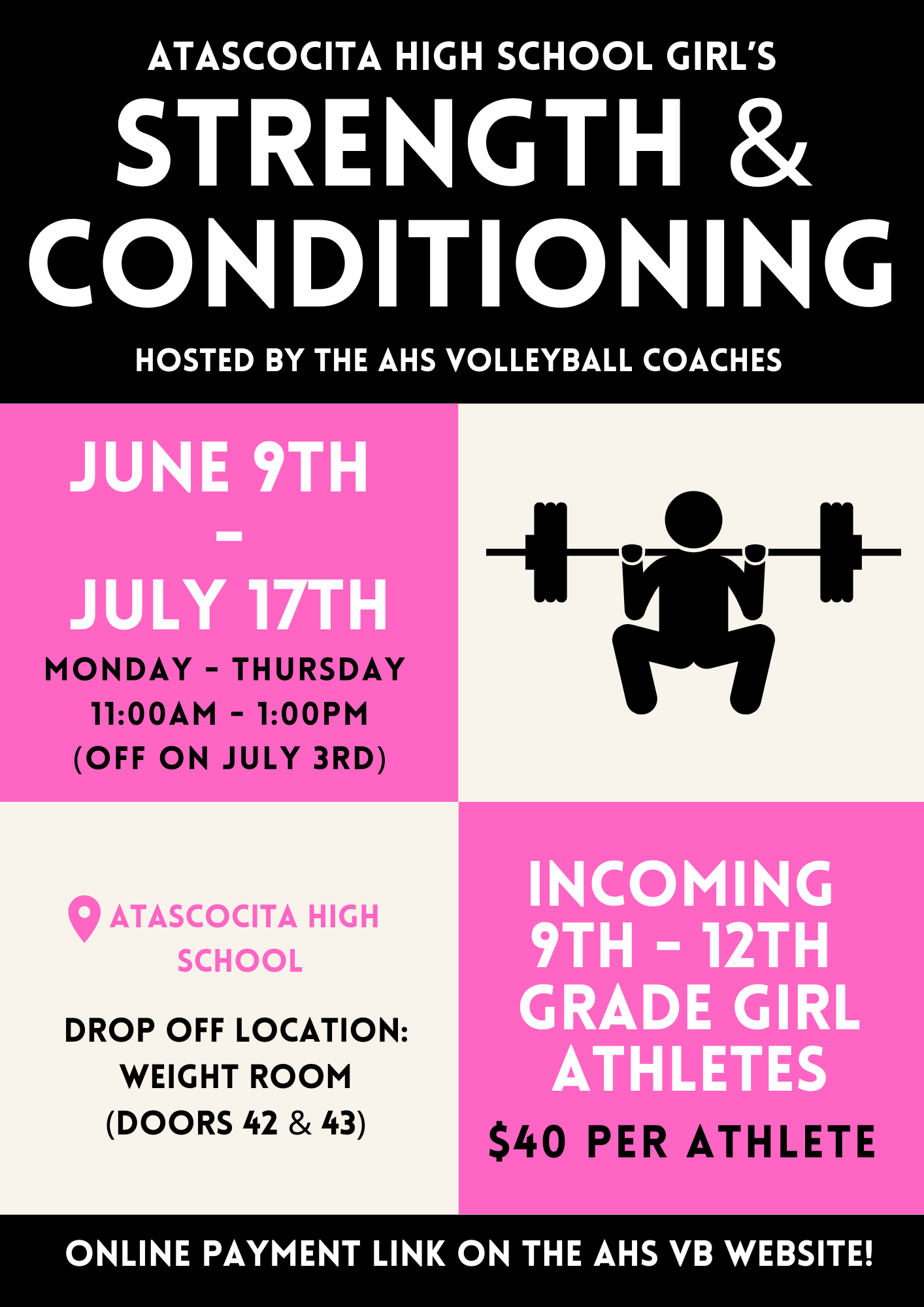 ahs strength camp flyer