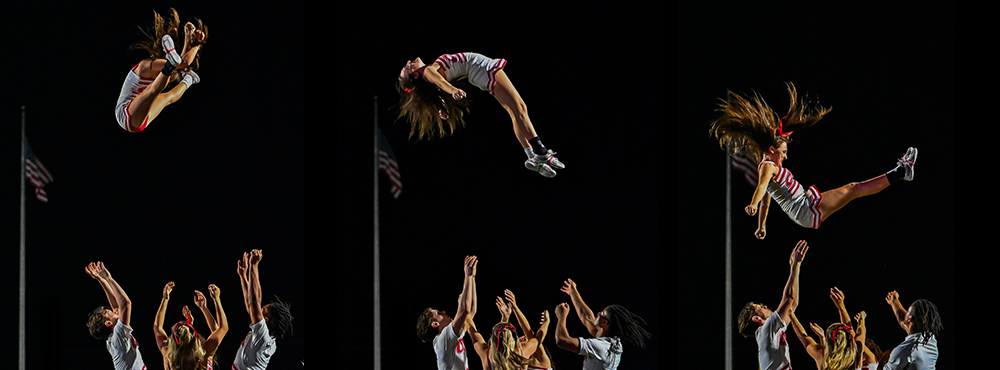 flying cheerleader