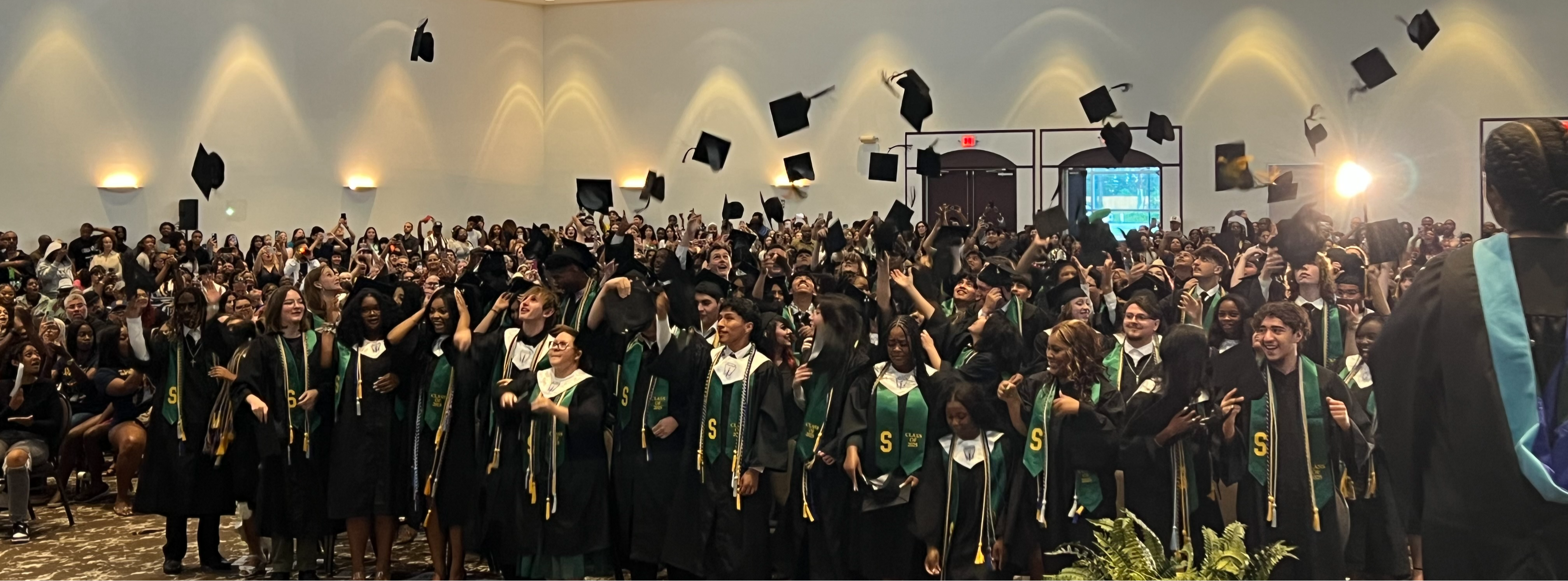 SECHS Graduation Hat Toss