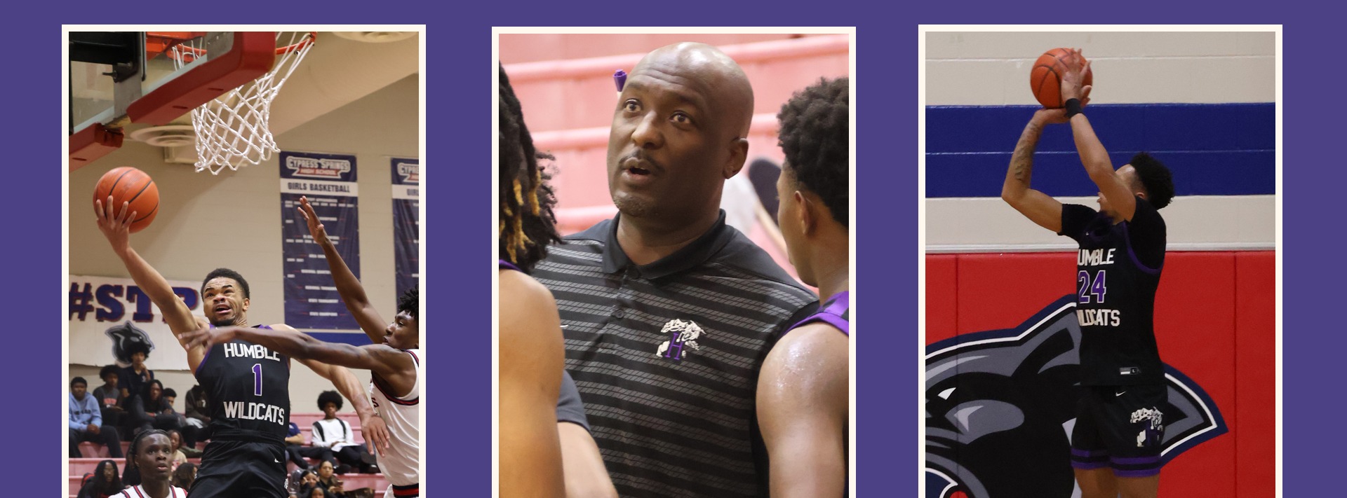 HHS Basketball player dunking during a game.