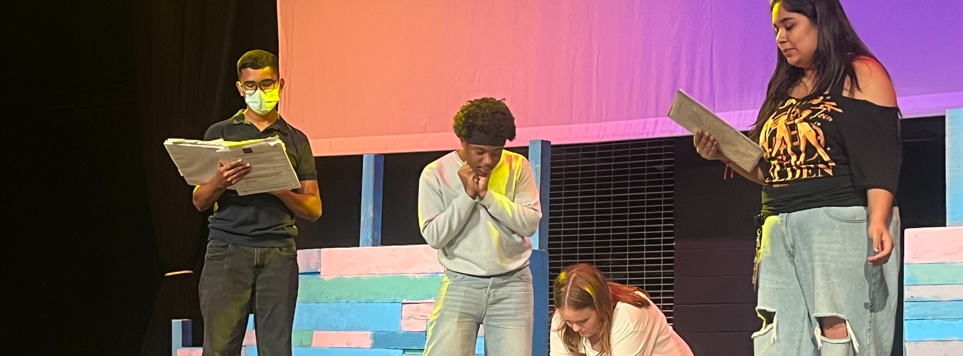 HHS Theatre students in a play.