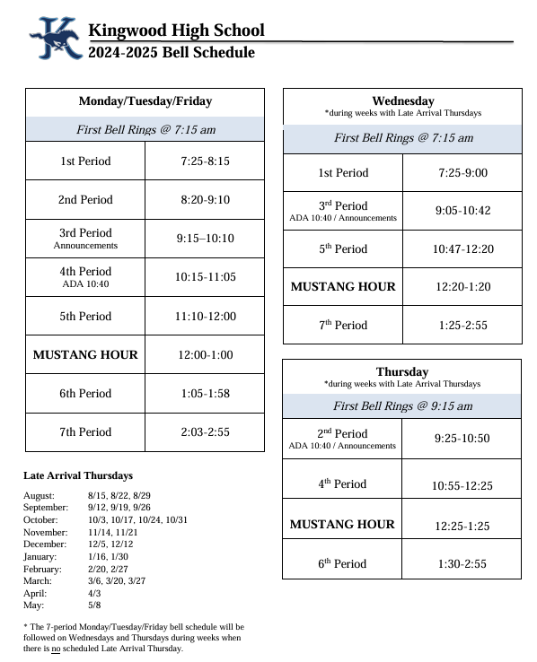 Primary Bell Schedule