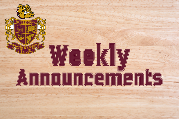 Weekly Announcements