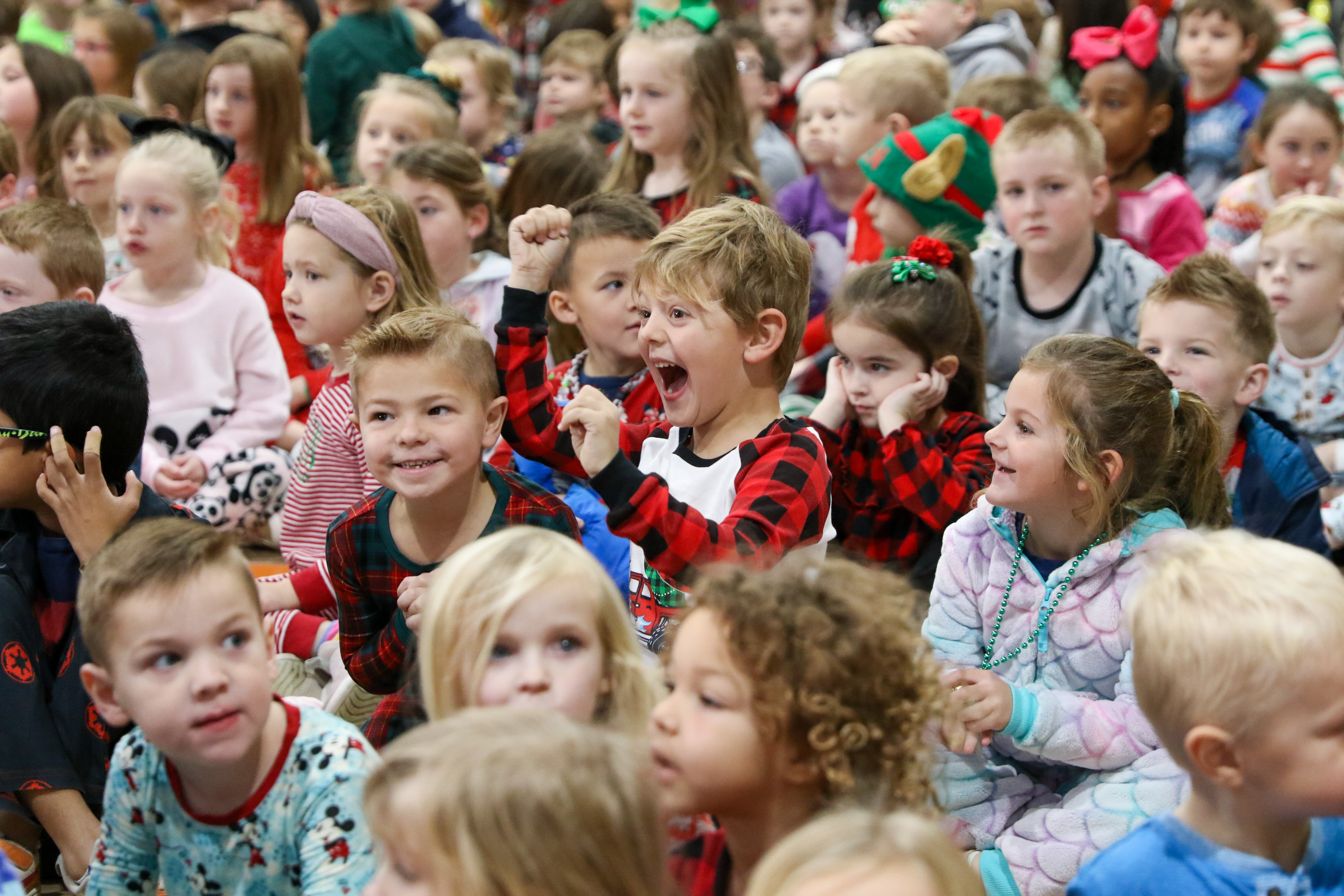 JSEE very excited during assembly