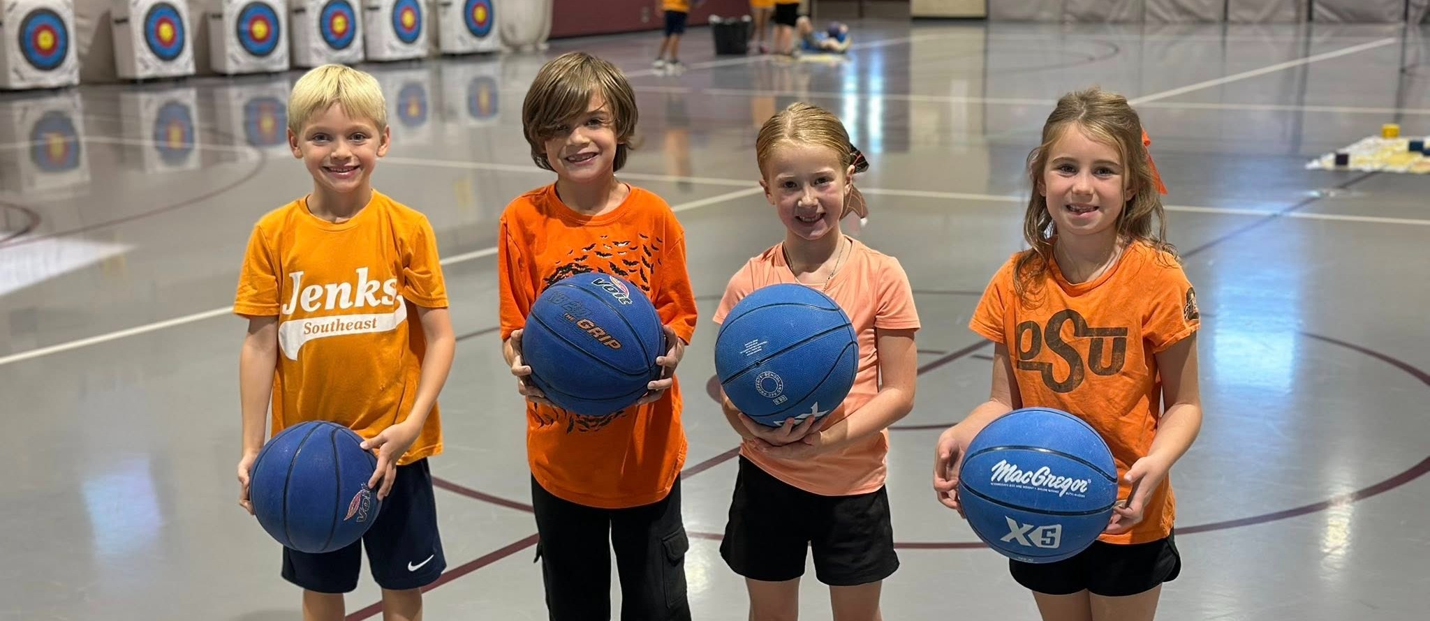 2nd graders in the gym