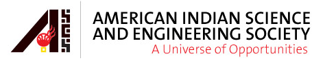 American Indian Science and Engineering Society logo. "a universe of opportunities"