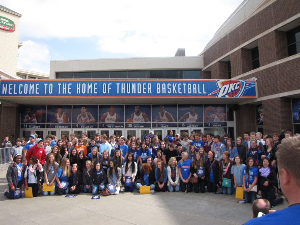 DECA at the Thunder Basketball stadium