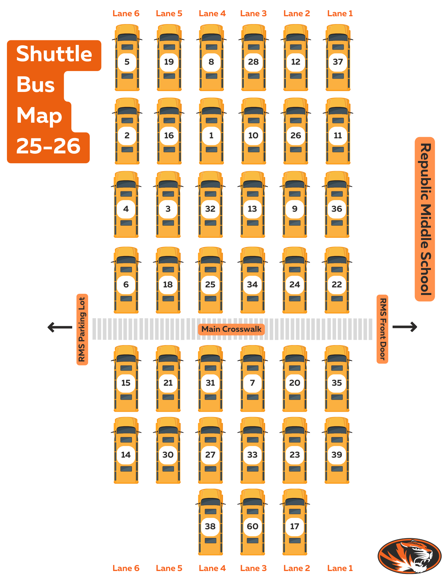 RMS Shuttle Bus Map