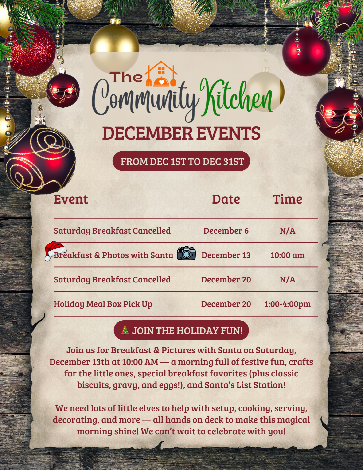 Community Kitchen event