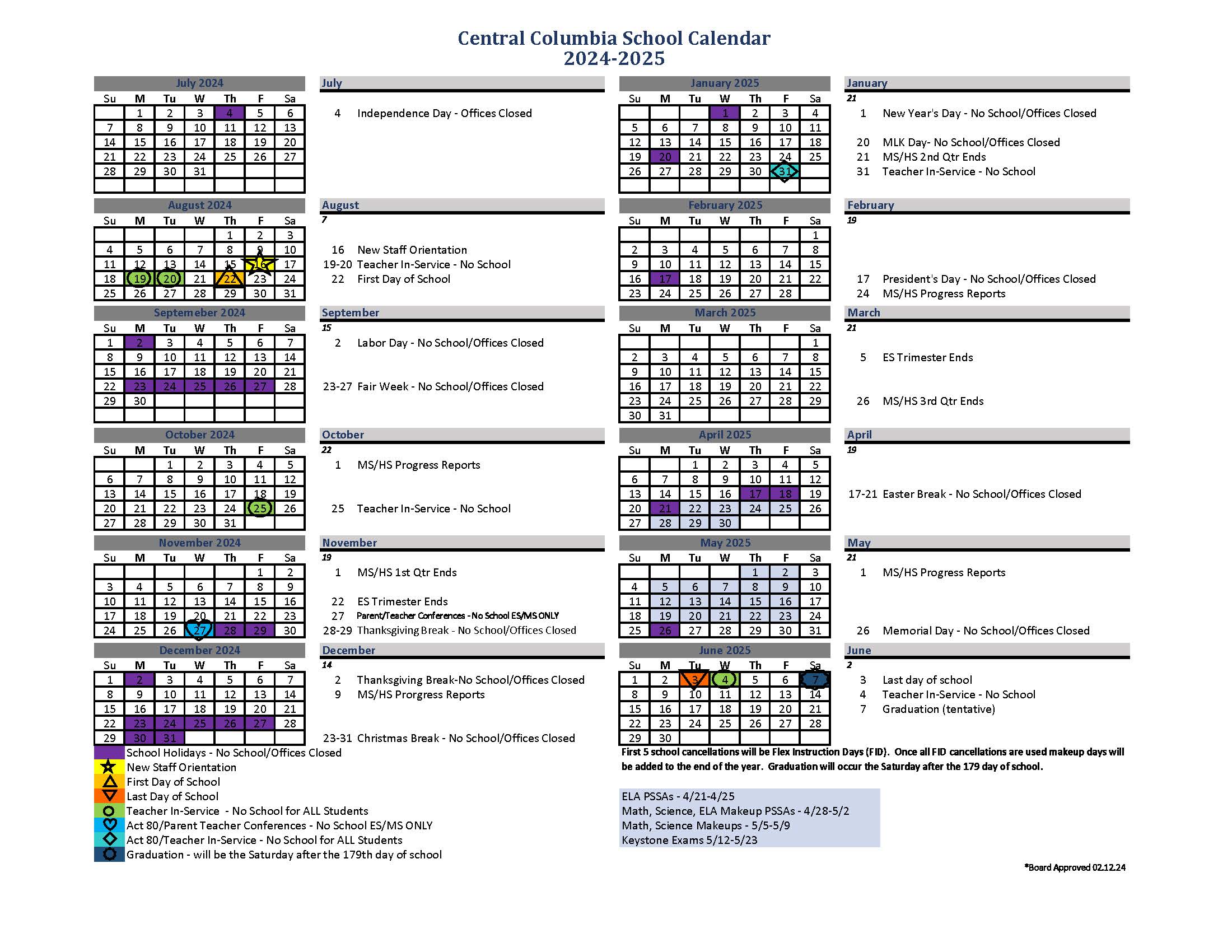 Columbia School District Calendar 2025 26