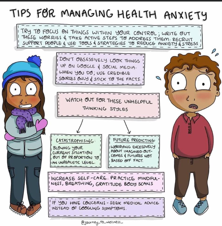 tips for managing health anxiety info picture