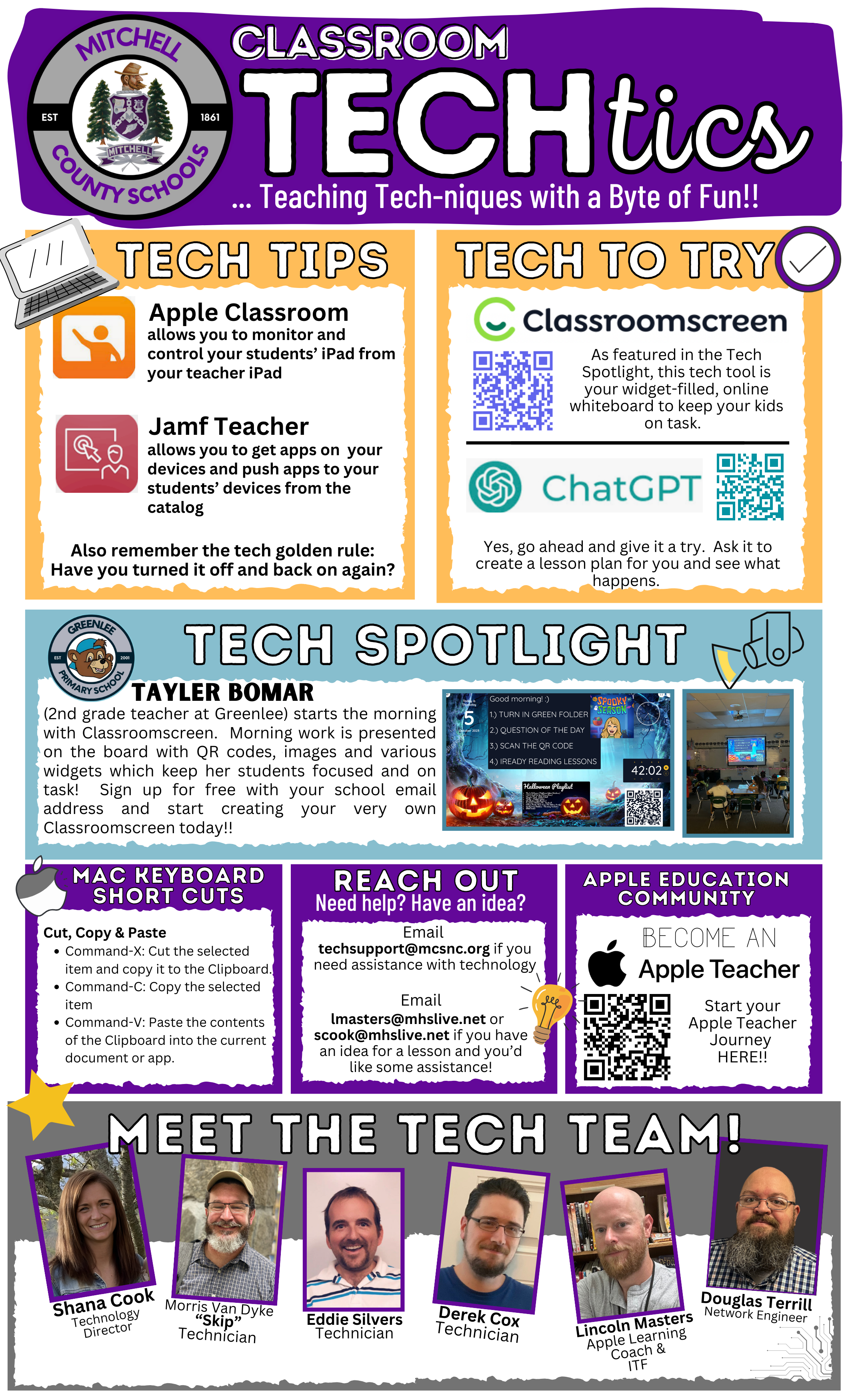 October Classroom techtics poster