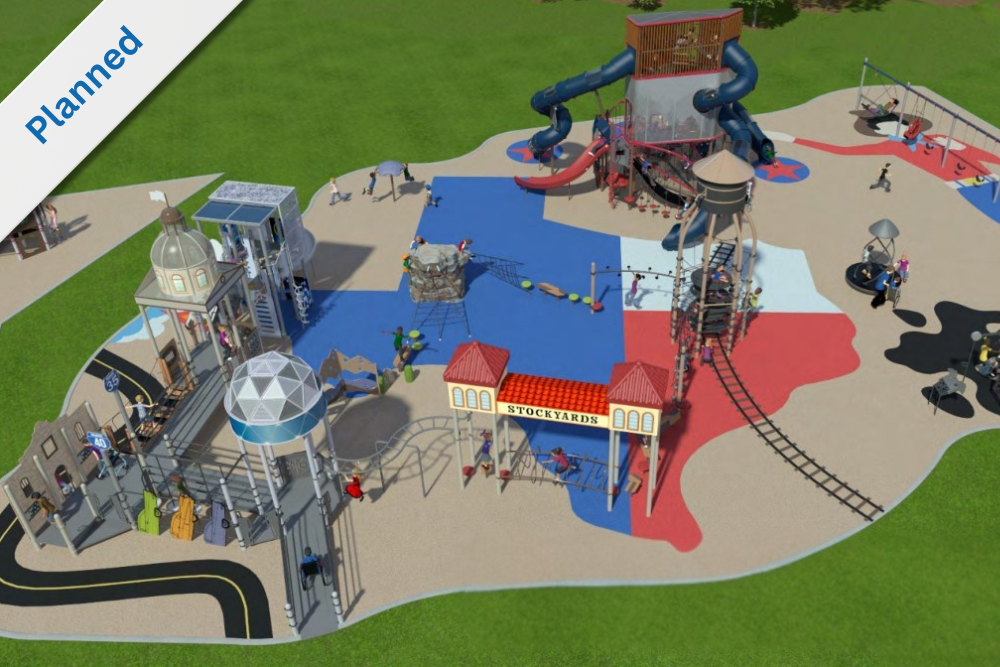 Texas Landmarks Playground Rendering